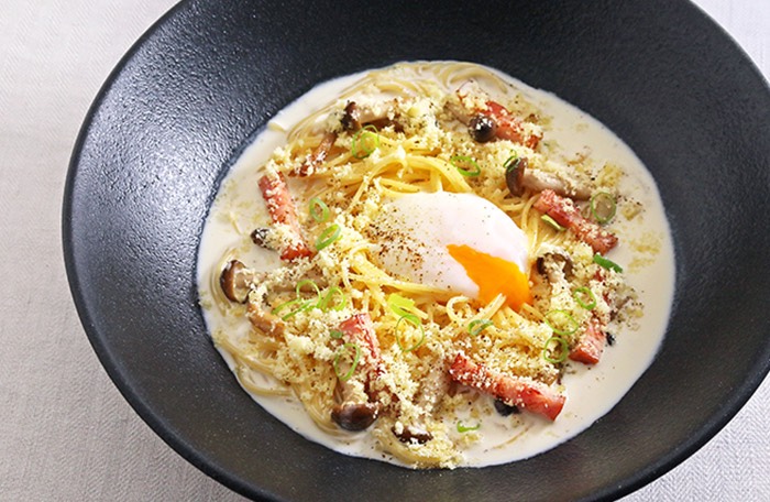 こななの豆乳カルボナーラ