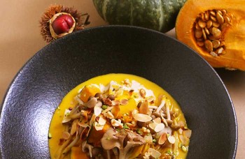 かぼちゃときのこのクリームぱすた